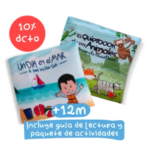 Libros en tela didacticos mar y animales